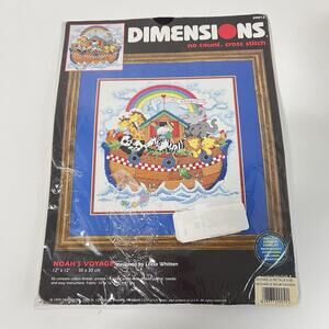 Dimensions Floral Noah’s Voyage NO COUNT cross stitch kit Animals 39012 New